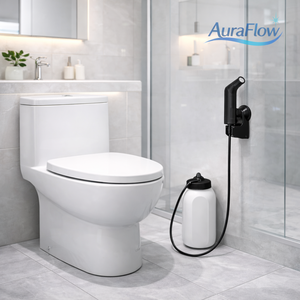 AuraFlow - Portabel hygiene. Ingen installasjon