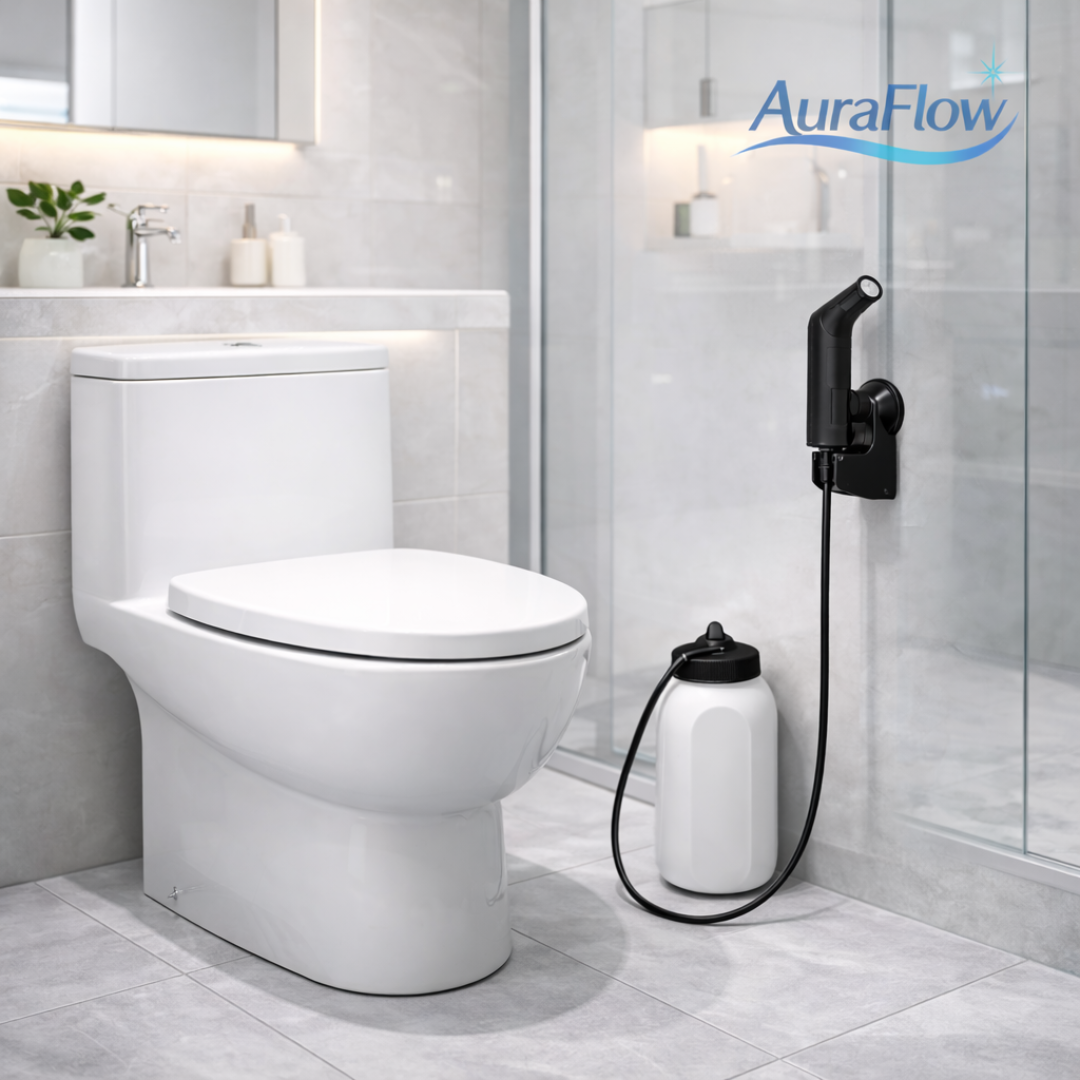 AuraFlow - Portabel hygiene. Ingen installasjon