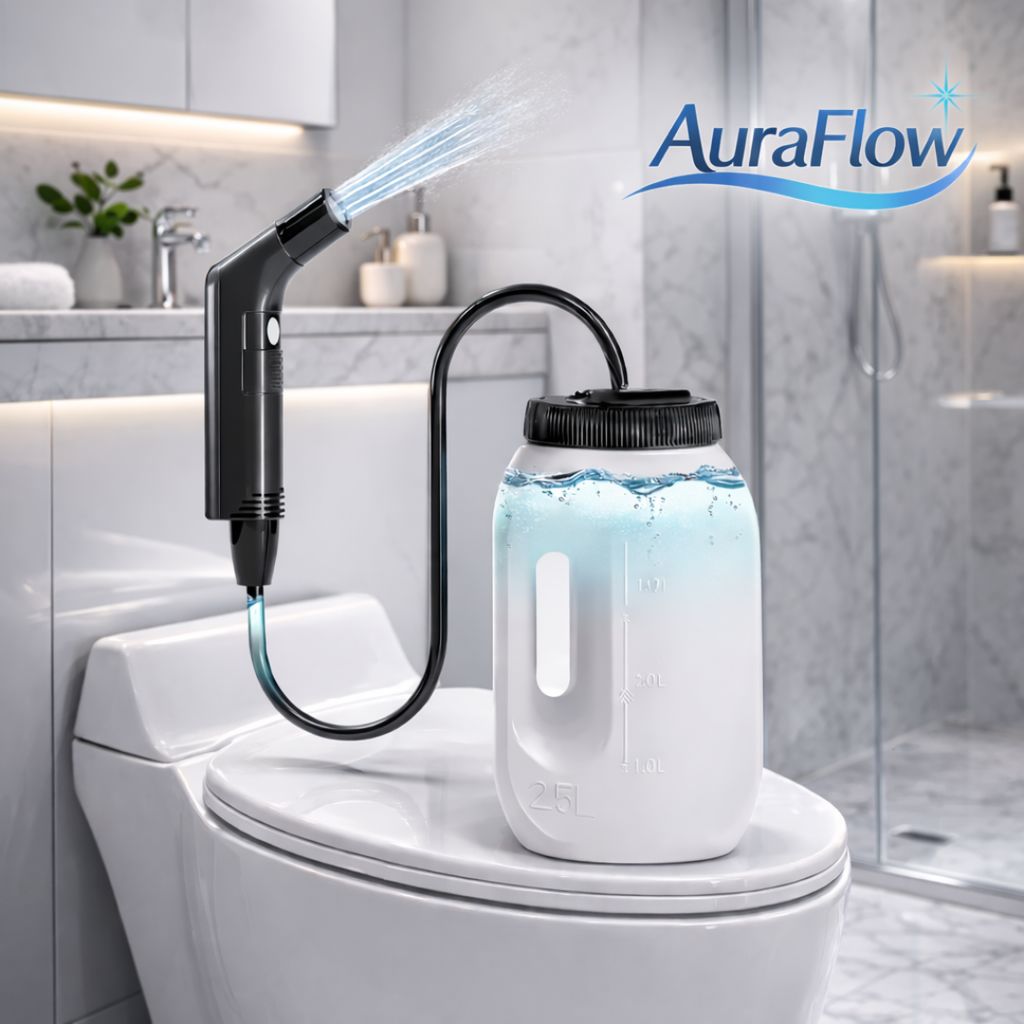 AuraFlow - Portabel hygiene. Ingen installasjon